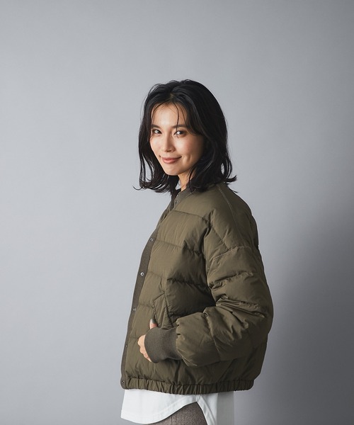 RIVE DROITE(リヴドロワ)の「どんなスタイリングにも合わせやすい ナイロンワッシャーダウンブルゾン(ダウンジャケット/コート・レディース・オフホワイト/カーキ・FREE)」の14枚目の写真