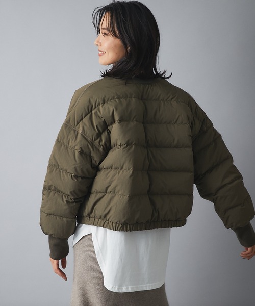 RIVE DROITE(リヴドロワ)の「どんなスタイリングにも合わせやすい ナイロンワッシャーダウンブルゾン(ダウンジャケット/コート・レディース・オフホワイト/カーキ・FREE)」の15枚目の写真
