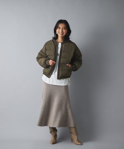 RIVE DROITE(リヴドロワ)の「どんなスタイリングにも合わせやすい ナイロンワッシャーダウンブルゾン(ダウンジャケット/コート・レディース・オフホワイト/カーキ・FREE)」の16枚目の写真