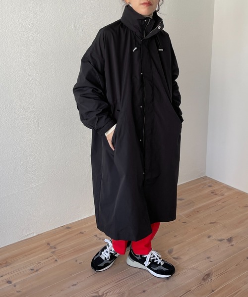 wee9s(ウィークス)の「2way over size mods coat / ツーウェイオーバーサイズフード収納可能モッズコート(モッズコート・レディース・ブラック/アイボリー/オレンジ/カーキ/ベージュ・FREE)」の15枚目の写真