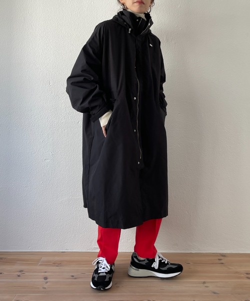 wee9s(ウィークス)の「2way over size mods coat / ツーウェイオーバーサイズフード収納可能モッズコート(モッズコート・レディース・ブラック/アイボリー/オレンジ/カーキ/ベージュ・FREE)」の14枚目の写真