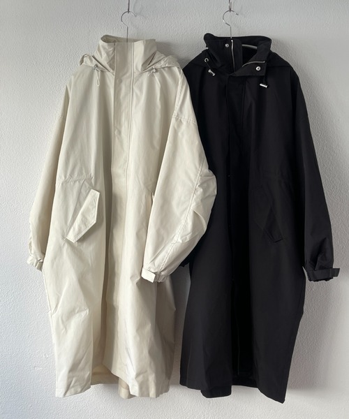 wee9s(ウィークス)の「2way over size mods coat / ツーウェイオーバーサイズフード収納可能モッズコート(モッズコート・レディース・ブラック/アイボリー/オレンジ/カーキ/ベージュ・FREE)」の21枚目の写真
