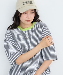 forksy.（フォルクシー）の「【forksy.】半袖配色リブオーバーサイズボーダーカットソー/マルチボーダー（Tシャツ/カットソー）」