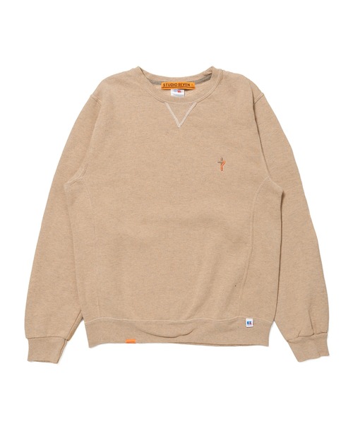 STUDIO SEVEN(スタジオ セブン)の「Russell Athletic STUDIO SEVEN 7Cross Sweat Shirt【STUDIOSEVEN/スタジオセブン】(スウェット・メンズ・ヘザーグレー/ブラック/レッド/ベージュ/グリーン/ネイビー/パープル・MEDIUM/LARGE)」の3枚目の写真