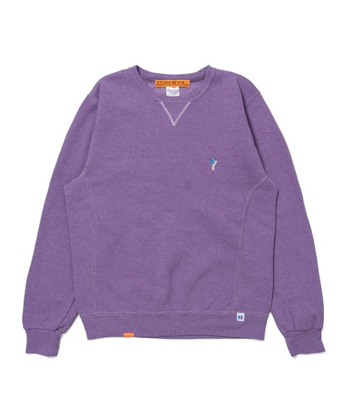 STUDIO SEVEN(スタジオ セブン)の「Russell Athletic STUDIO SEVEN 7Cross Sweat Shirt【STUDIOSEVEN/スタジオセブン】(スウェット・メンズ・ヘザーグレー/ブラック/レッド/ベージュ/グリーン/ネイビー/パープル・MEDIUM/LARGE)」の6枚目の写真