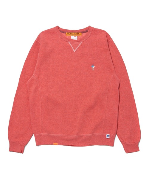 STUDIO SEVEN(スタジオ セブン)の「Russell Athletic STUDIO SEVEN 7Cross Sweat Shirt【STUDIOSEVEN/スタジオセブン】(スウェット・メンズ・ヘザーグレー/ブラック/レッド/ベージュ/グリーン/ネイビー/パープル・MEDIUM/LARGE)」の7枚目の写真