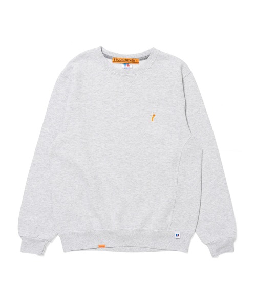 STUDIO SEVEN(スタジオ セブン)の「Russell Athletic STUDIO SEVEN 7Cross Sweat Shirt【STUDIOSEVEN/スタジオセブン】(スウェット・メンズ・ヘザーグレー/ブラック/レッド/ベージュ/グリーン/ネイビー/パープル・MEDIUM/LARGE)」の2枚目の写真