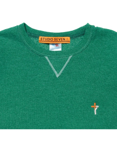 STUDIO SEVEN(スタジオ セブン)の「Russell Athletic STUDIO SEVEN 7Cross Sweat Shirt【STUDIOSEVEN/スタジオセブン】(スウェット・メンズ・ヘザーグレー/ブラック/レッド/ベージュ/グリーン/ネイビー/パープル・MEDIUM/LARGE)」の13枚目の写真