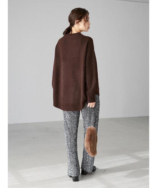 Green Parks(グリーンパークス)の「ウールブレンド 裾ラウンドプルオーバー*(ニット/セーター・レディース・ベージュ/杢グレー/ブラウン/グリーン・FREE)」の22枚目の写真