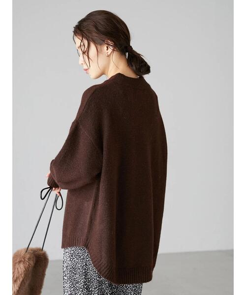 Green Parks(グリーンパークス)の「ウールブレンド 裾ラウンドプルオーバー*(ニット/セーター・レディース・ベージュ/杢グレー/ブラウン/グリーン・FREE)」の20枚目の写真