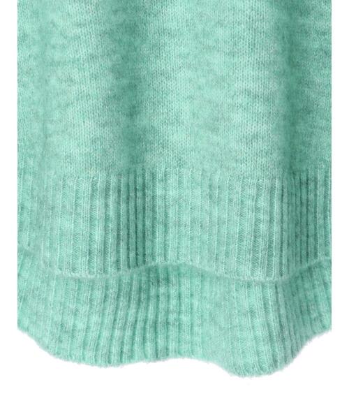 Green Parks(グリーンパークス)の「ウールブレンド 裾ラウンドプルオーバー*(ニット/セーター・レディース・ベージュ/杢グレー/ブラウン/グリーン・FREE)」の12枚目の写真