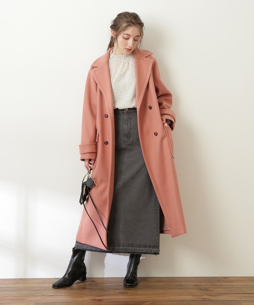 N.（N. Natural Beauty Basic）（エヌエヌナチュラルビューティーベーシック）の「【S Size Line】◆テックウールチェスターコート（チェスターコート・レディース・ブラック/ピンク/モカ・SMALL/MEDIUM）」の5枚目の写真