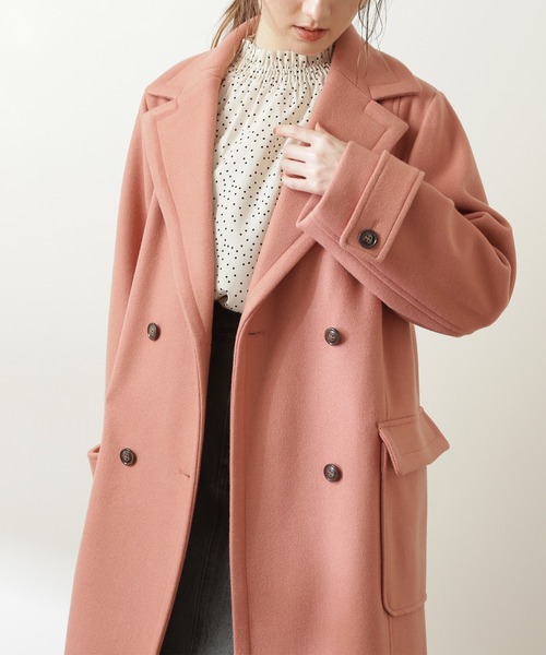 N.（N. Natural Beauty Basic）（エヌエヌナチュラルビューティーベーシック）の「【S Size Line】◆テックウールチェスターコート（チェスターコート・レディース・ブラック/ピンク/モカ・SMALL/MEDIUM）」の8枚目の写真