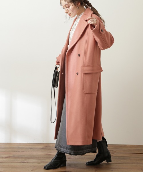 N.（N. Natural Beauty Basic）（エヌエヌナチュラルビューティーベーシック）の「【S Size Line】◆テックウールチェスターコート（チェスターコート・レディース・ブラック/ピンク/モカ・SMALL/MEDIUM）」の4枚目の写真