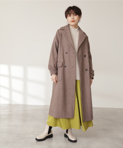 N.（N. Natural Beauty Basic）（エヌエヌナチュラルビューティーベーシック）の「【S Size Line】◆テックウールチェスターコート（チェスターコート・レディース・ブラック/ピンク/モカ・SMALL/MEDIUM）」の11枚目の写真