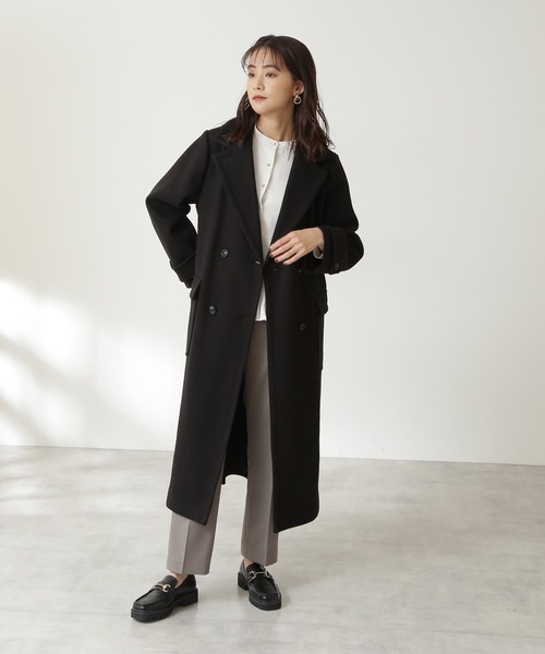 N.（N. Natural Beauty Basic）（エヌエヌナチュラルビューティーベーシック）の「【S Size Line】◆テックウールチェスターコート（チェスターコート・レディース・ブラック/ピンク/モカ・SMALL/MEDIUM）」の18枚目の写真