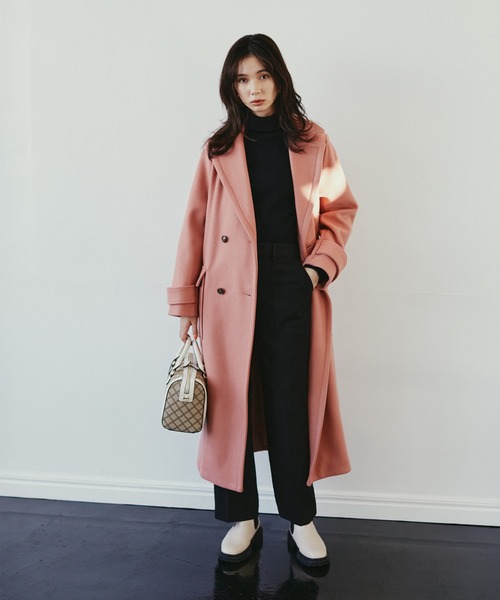 N.（N. Natural Beauty Basic）（エヌエヌナチュラルビューティーベーシック）の「【S Size Line】◆テックウールチェスターコート（チェスターコート・レディース・ブラック/ピンク/モカ・SMALL/MEDIUM）」の17枚目の写真