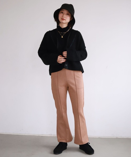 SLOBE citron.（スローブシトロン）の「SLOBE citron. ブロック編みニット◆（カーディガン/ボレロ・レディース・ブラック/ホワイト/イエロー・FREE）」の16枚目の写真