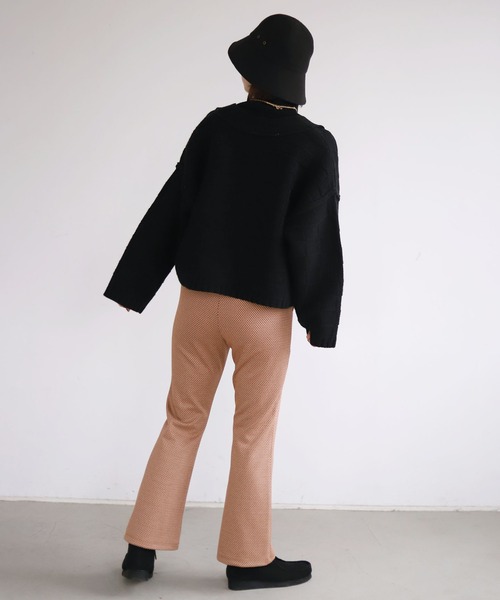 SLOBE citron.（スローブシトロン）の「SLOBE citron. ブロック編みニット◆（カーディガン/ボレロ・レディース・ブラック/ホワイト/イエロー・FREE）」の20枚目の写真