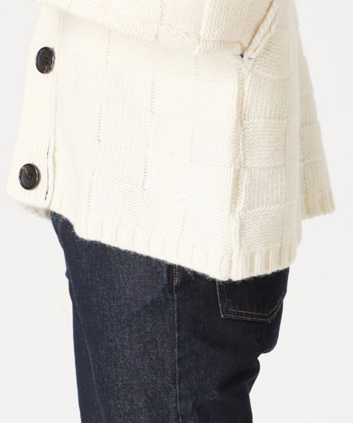 SLOBE citron.（スローブシトロン）の「SLOBE citron. ブロック編みニット◆（カーディガン/ボレロ・レディース・ブラック/ホワイト/イエロー・FREE）」の6枚目の写真