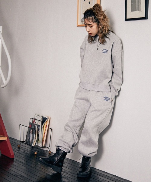 PBLIM（ページボーイリム）の「【PAGEBOYLIM】ウラキモウルーズクルー（スウェット・レディース・ブルー/グリーン/クリーム/杢グレー・MEDIUM/LARGE）」の5枚目の写真