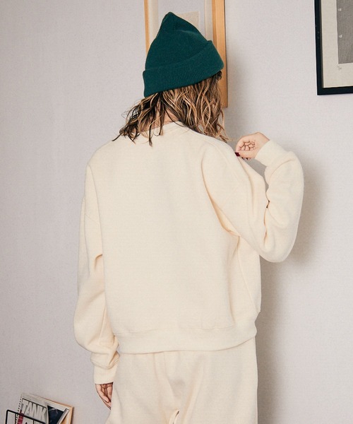 PBLIM（ページボーイリム）の「【PAGEBOYLIM】ウラキモウルーズクルー（スウェット・レディース・ブルー/グリーン/クリーム/杢グレー・MEDIUM/LARGE）」の7枚目の写真
