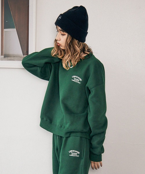 PBLIM（ページボーイリム）の「【PAGEBOYLIM】ウラキモウルーズクルー（スウェット・レディース・ブルー/グリーン/クリーム/杢グレー・MEDIUM/LARGE）」の20枚目の写真