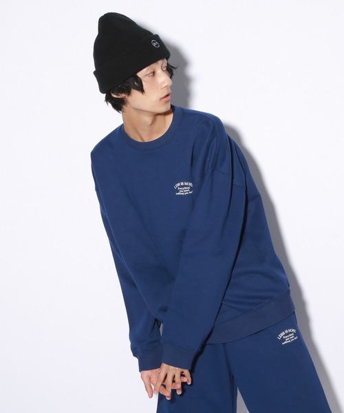 PBLIM（ページボーイリム）の「【PAGEBOYLIM】ウラキモウルーズクルー（スウェット・レディース・ブルー/グリーン/クリーム/杢グレー・MEDIUM/LARGE）」の14枚目の写真