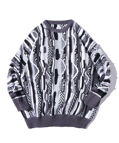 THRIFTY LOOK（スリフティールック）の「THRIFTY LOOK/スリフティルック COOGI CREW SWEATER クルーセーター ニット 3Dニット（ニット/セーター・メンズ・ブラック/パープル/ネイビー/ホワイト・FREE）」の11枚目の写真