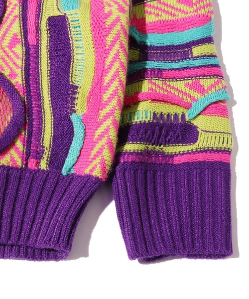 THRIFTY LOOK（スリフティールック）の「THRIFTY LOOK/スリフティルック COOGI CREW SWEATER クルーセーター ニット 3Dニット（ニット/セーター・メンズ・ブラック/パープル/ネイビー/ホワイト・FREE）」の9枚目の写真