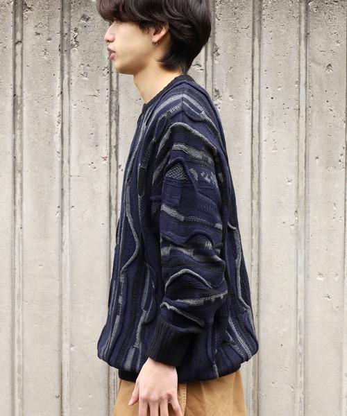 THRIFTY LOOK（スリフティールック）の「THRIFTY LOOK/スリフティルック COOGI CREW SWEATER クルーセーター ニット 3Dニット（ニット/セーター・メンズ・ブラック/パープル/ネイビー/ホワイト・FREE）」の19枚目の写真