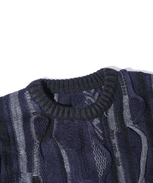 THRIFTY LOOK（スリフティールック）の「THRIFTY LOOK/スリフティルック COOGI CREW SWEATER クルーセーター ニット 3Dニット（ニット/セーター・メンズ・ブラック/パープル/ネイビー/ホワイト・FREE）」の21枚目の写真