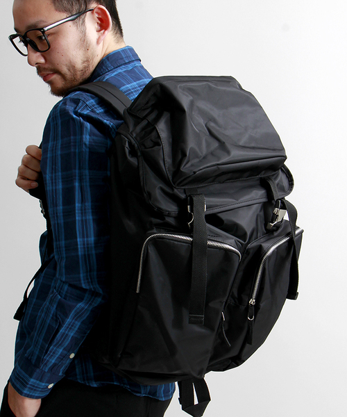 WEGO（ウィゴー）の「WEGO/ダブルポケットバックパック（バックパック/リュック・メンズ・ブラック/ネイビー・FREE）」の16枚目の写真