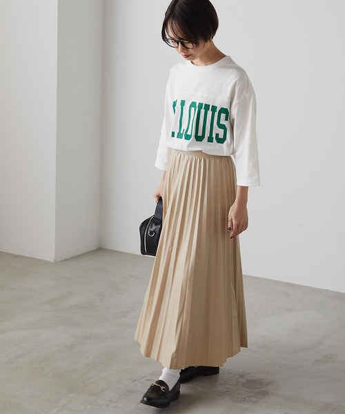 forksy.(フォルクシー)の「【forksy.】ビックカレッジロゴベースボールTシャツ(Tシャツ/カットソー・レディース・ホワイト/イエロー/アイボリー/杢グレー・FREE)」の10枚目の写真