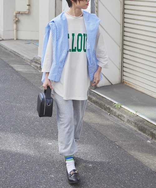 forksy.(フォルクシー)の「【forksy.】ビックカレッジロゴベースボールTシャツ(Tシャツ/カットソー・レディース・ホワイト/イエロー/アイボリー/杢グレー・FREE)」の12枚目の写真