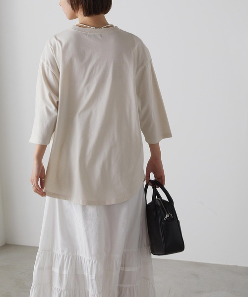 forksy.(フォルクシー)の「【forksy.】ビックカレッジロゴベースボールTシャツ(Tシャツ/カットソー・レディース・ホワイト/イエロー/アイボリー/杢グレー・FREE)」の17枚目の写真