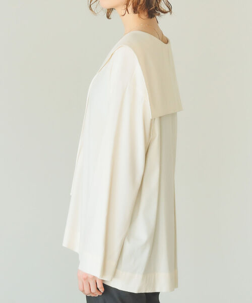 B:MING by BEAMS（ビーミングバイビームス）の「B:MING by BEAMS / オーガニック セーラーカラー ブラウス 22SS（シャツ/ブラウス・レディース・アイボリー系/ベージュ・MEDIUM/SMALL）」の14枚目の写真