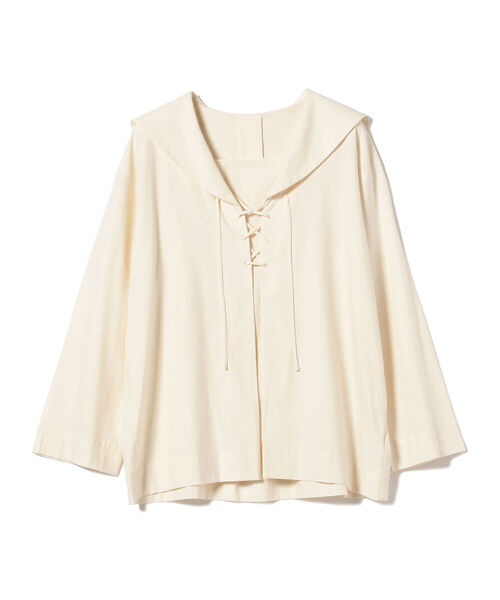 B:MING by BEAMS（ビーミングバイビームス）の「B:MING by BEAMS / オーガニック セーラーカラー ブラウス 22SS（シャツ/ブラウス・レディース・アイボリー系/ベージュ・MEDIUM/SMALL）」の16枚目の写真
