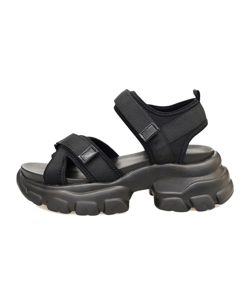 NOFALL（ノーフォール）の「厚底スニーカーソールクロスベルトサンダル（サンダル・レディース・ホワイト/ベージュ/ブラック・M/3L/LL/L/S）」の15枚目の写真