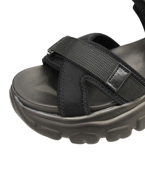 NOFALL（ノーフォール）の「厚底スニーカーソールクロスベルトサンダル（サンダル・レディース・ホワイト/ベージュ/ブラック・M/3L/LL/L/S）」の22枚目の写真