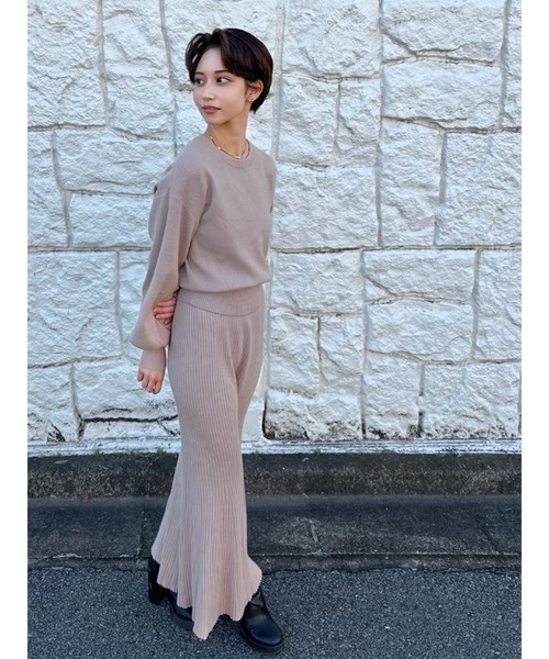 DURAS（デュラス）の「リブニットマーメイドスカート（スカート・レディース・ベージュ/レッド系その他/ブラック/パープル/ブルー・FREE）」の20枚目の写真