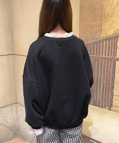 apres jour(アプレジュール)の「レースレイヤードスウェット【ZOZOTOWN限定アイテム】(スウェット・レディース・ブラック/杢グレー/オフホワイト・X-LARGE/フリー)」の19枚目の写真