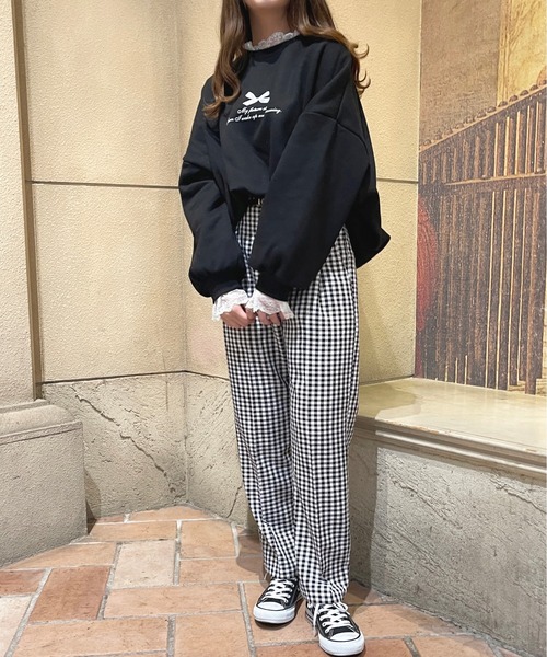 apres jour(アプレジュール)の「レースレイヤードスウェット【ZOZOTOWN限定アイテム】(スウェット・レディース・ブラック/杢グレー/オフホワイト・X-LARGE/フリー)」の21枚目の写真