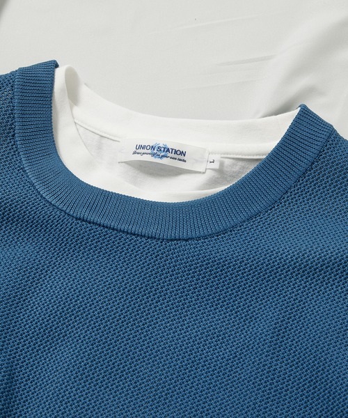 UNION STATION（ユニオンステーション）の「ニットベスト＆ナチュラルストレッチTシャツ（2点セット）（ニット/セーター・メンズ・ブラック/ベージュ/グレー/ブルー/グリーン・LL/M/L）」の15枚目の写真