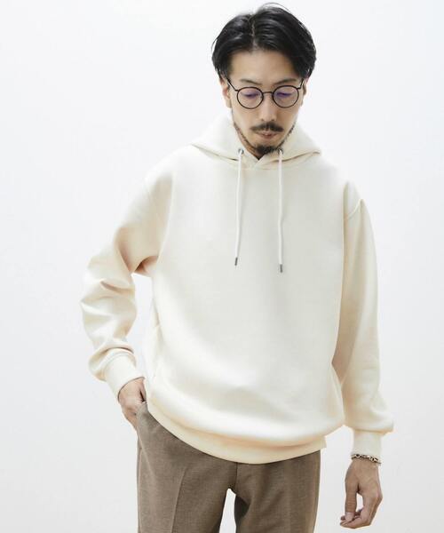 MEN'S MELROSE（メンズメルローズ）の「ミリオラメントWエアーフーディ（パーカー・メンズ・グレー/サックスブルー/ブルー/グリーン/アイボリー・4/3）」の2枚目の写真