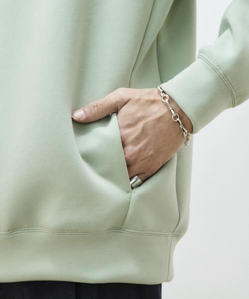 MEN'S MELROSE（メンズメルローズ）の「ミリオラメントWエアーフーディ（パーカー・メンズ・グレー/サックスブルー/ブルー/グリーン/アイボリー・4/3）」の7枚目の写真