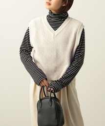 Heather | チェック柄コンパクトニットベスト  264139(ベスト)