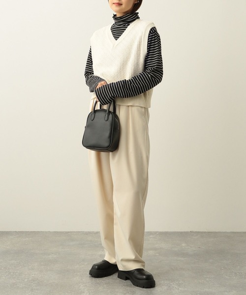 Heather（ヘザー）の「チェック柄コンパクトニットベスト  264139（ベスト・レディース・ブルー系/ホワイト系/ブラック系・FREE）」の18枚目の写真