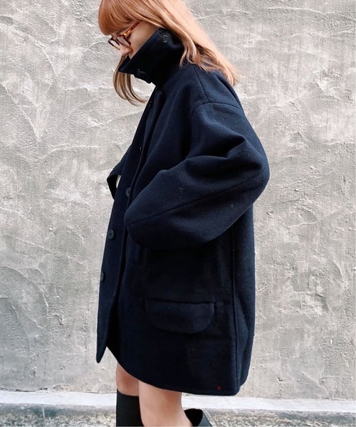 Oriens JOURNAL STANDARD（オリエンス ジャーナルスタンダード）の「オーバーサイズPコート（ピーコート・レディース・ネイビー・MEDIUM/LARGE）」の17枚目の写真