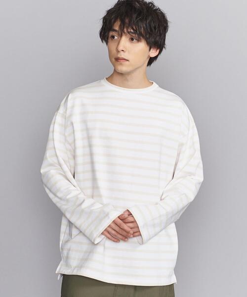 BEAUTY&YOUTH UNITED ARROWS(ビューティーアンドユースユナイテッドアローズ)の「BY クリスピー ワイド バスク カットソー(Tシャツ/カットソー・メンズ・ネイビー/クリーム/ナチュラル・M/S/XL/L)」の3枚目の写真